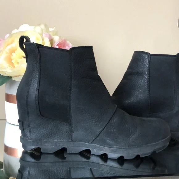 SOREL Joan of artic II Chelsea Black boots wedge - Picture 3 of 7